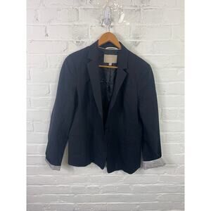 Banana Republic Women's Two Button Blazer Jacket Long Sleeve Black Size 12